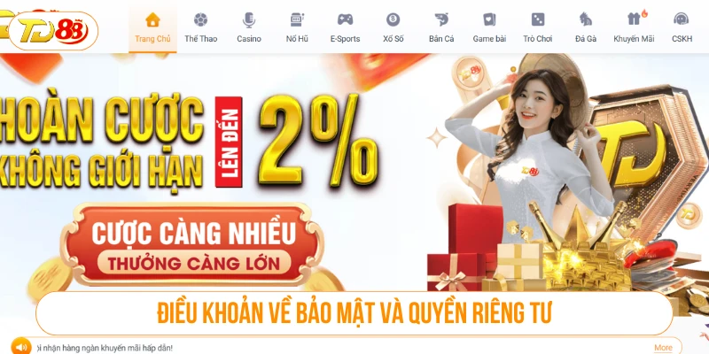 Điều khoản sử dụng về bảo mật và quyền riêng tư