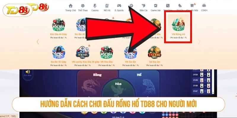 Đấu Rồng Hổ TD88 – So Kèo Từng Giây, Thắng Nhanh Thưởng Lớn Hướng dẫn cách chơi đấu rồng hổ TD88 cho người mới